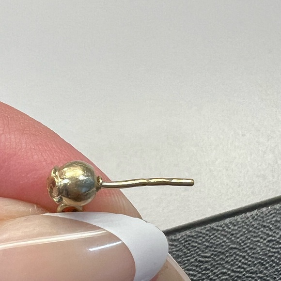 CHANEL Enamel Coco Mademoiselle Heart Dangle Earrings Black Gold - Picture 11 of 13